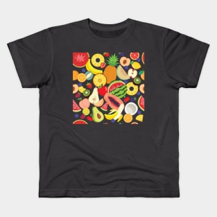 Picnic Fruits Pattern Kids T-Shirt